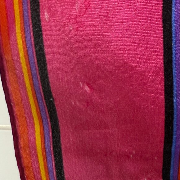 Liz Claiborne Silk Scarf 51"x10 1/2" Multicolor Vintage - Picture 5 of 9